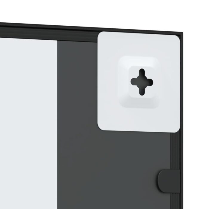 Miroir mural noir 30x100 cm rectangulaire fer – Image 4