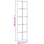 Miroir mural noir 30x100 cm rectangulaire fer – Image 6
