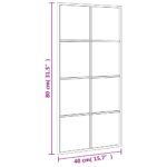 Miroir mural noir 40x80 cm rectangulaire fer – Image 6