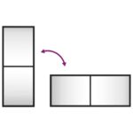 Miroir mural noir 20x50 cm rectangulaire fer – Image 5