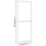 Miroir mural noir 20x50 cm rectangulaire fer – Image 6