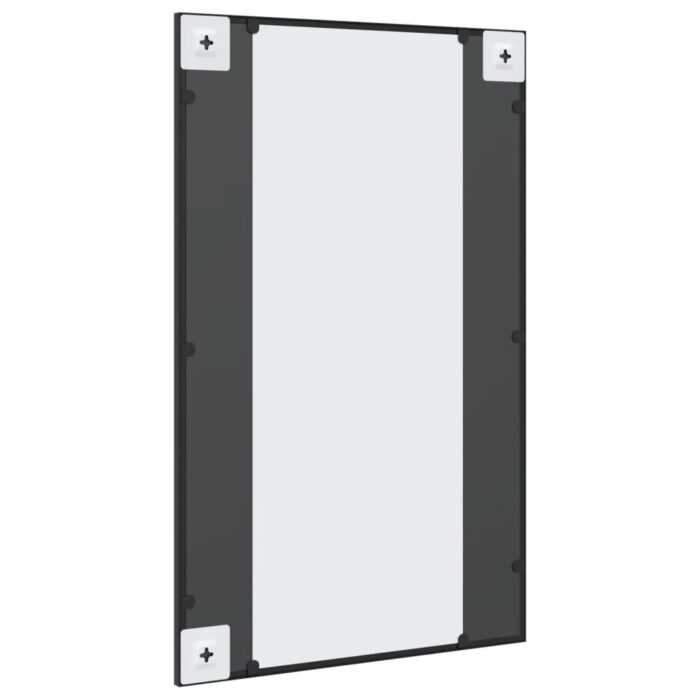 Miroir mural noir 50x80 cm rectangulaire fer – Image 3