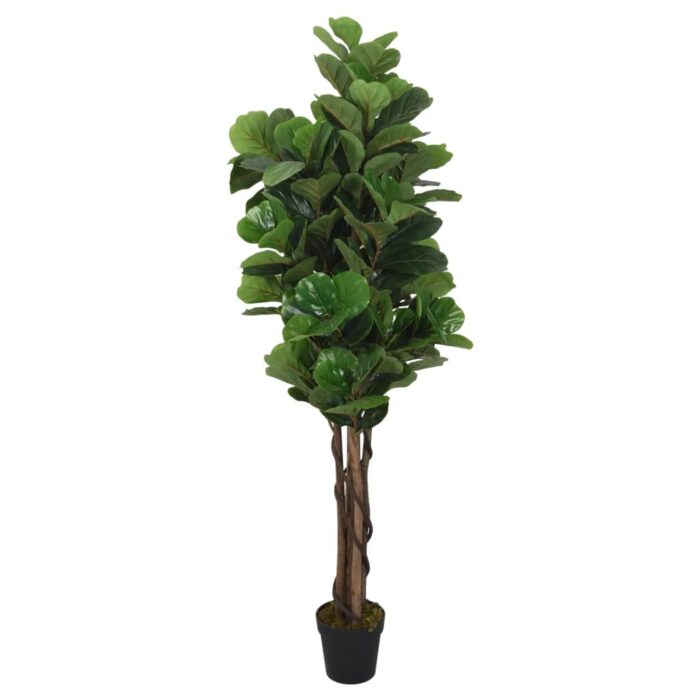Ficus lyrata artificiel 96 feuilles 80 cm vert – Image 1