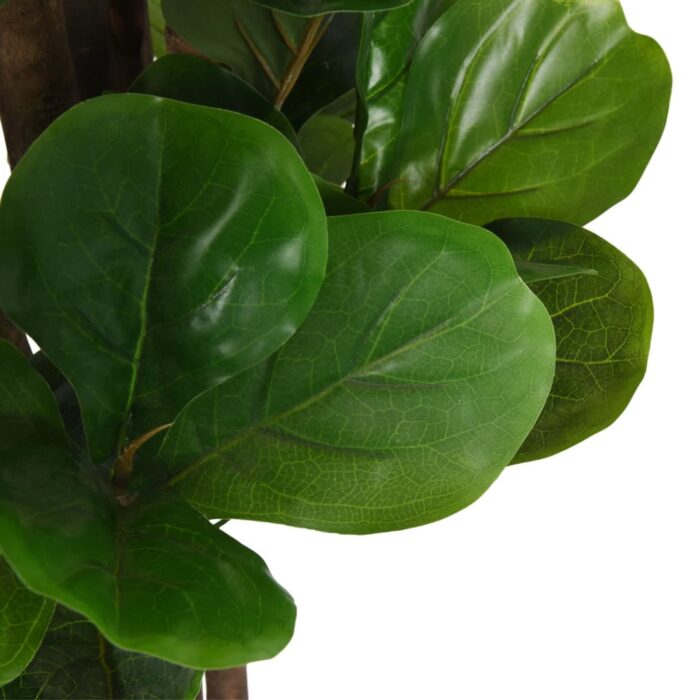 Ficus lyrata artificiel 134 feuilles 120 cm vert – Image 2