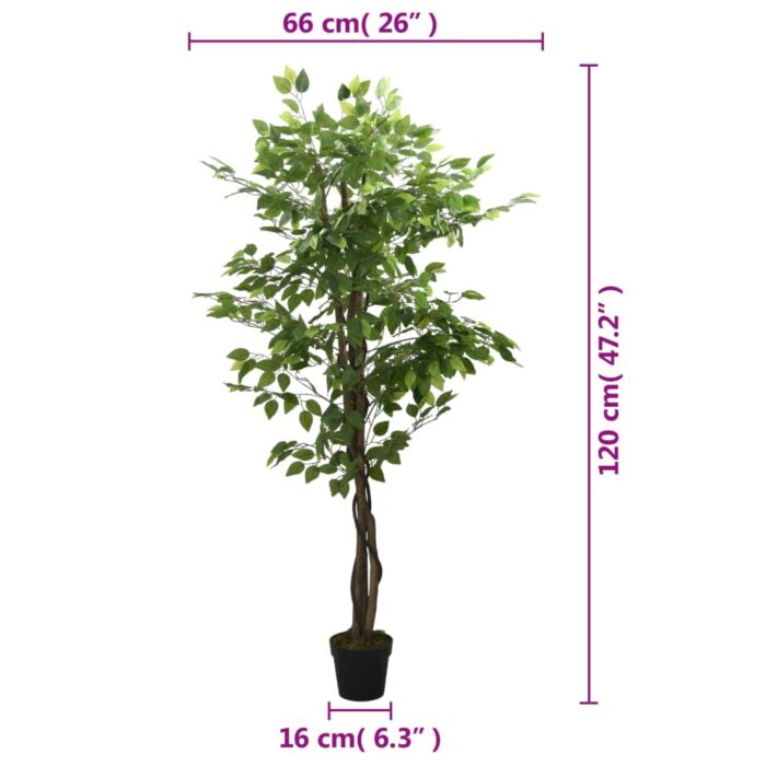 Ficus artificiel 630 feuilles 120 cm vert – Image 4