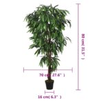 Manguier artificiel 300 feuilles 80 cm vert – Image 4