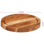 Planche à découper Ø25x2,5 cm bois d'acacia massif – Image 7