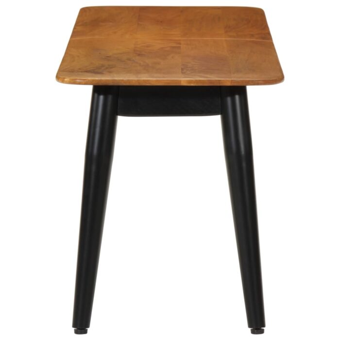 Banc 160x40x45 cm bois massif de manguier et fer – Image 2
