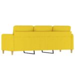 Canapé à 3 places Jaune clair 180 cm Tissu – Image 3