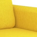 Canapé à 3 places Jaune clair 180 cm Tissu – Image 4