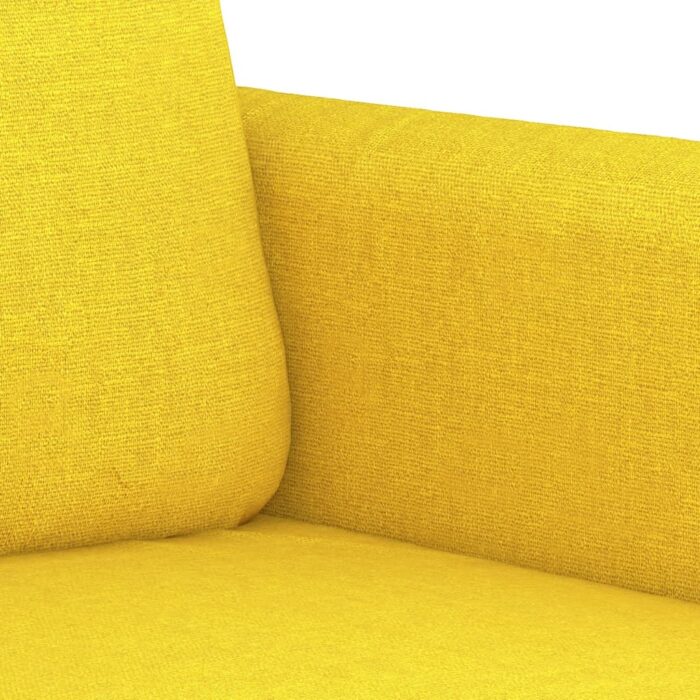 Canapé à 3 places Jaune clair 180 cm Tissu – Image 4