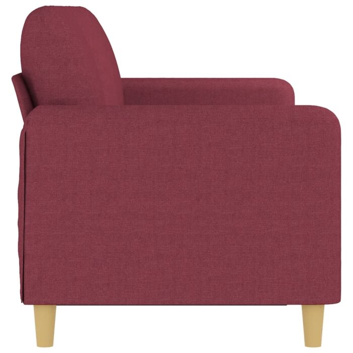 Canapé à 3 places Rouge bordeaux 180 cm Tissu – Image 2