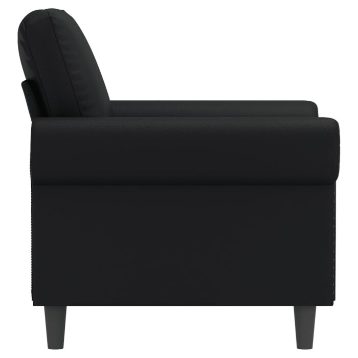 Fauteuil Noir 60 cm Similicuir – Image 2