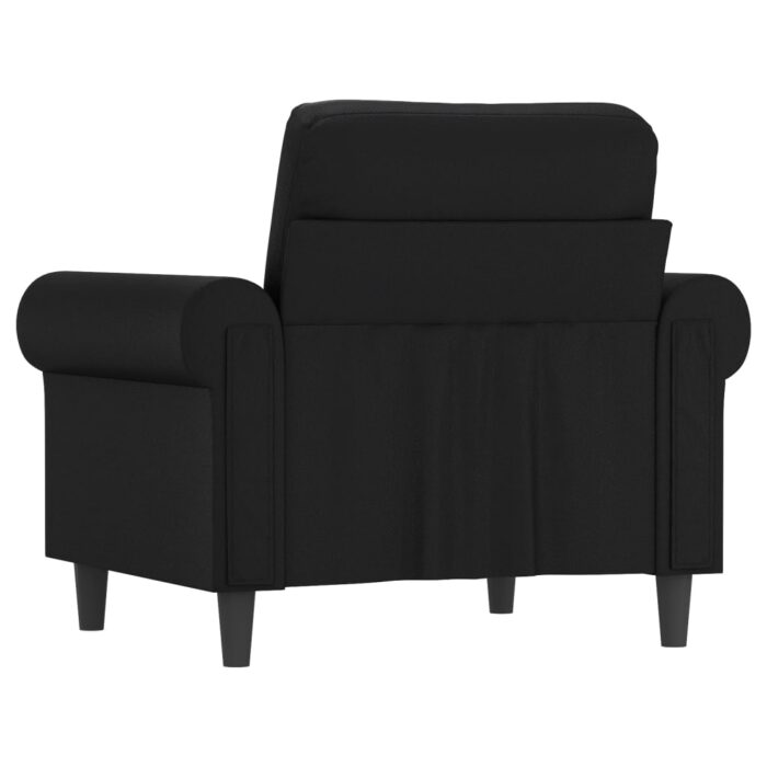 Fauteuil Noir 60 cm Similicuir – Image 3