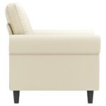 Fauteuil Crème 60 cm Similicuir – Image 2