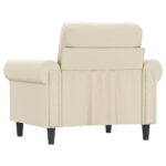 Fauteuil Crème 60 cm Similicuir – Image 3