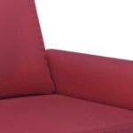 Fauteuil Rouge bordeaux 60 cm Similicuir – Image 4