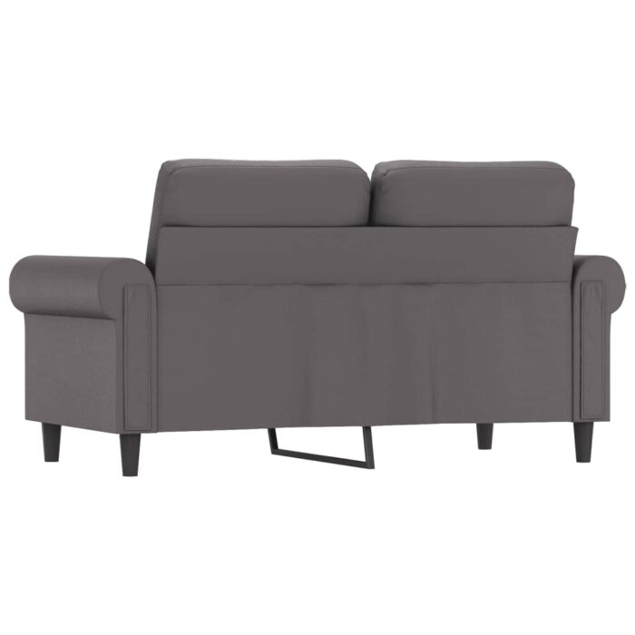Canapé à 2 places Gris 120 cm Similicuir – Image 3