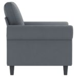Fauteuil Gris foncé 60 cm Velours – Image 2