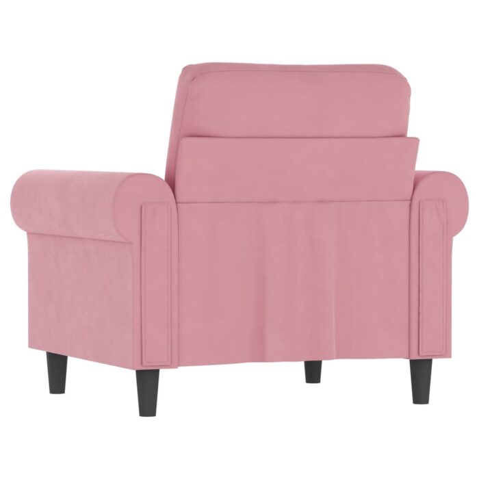 Fauteuil Rose 60 cm Velours – Image 3