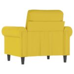 Fauteuil Jaune 60 cm Velours – Image 3