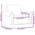 Fauteuil Jaune 60 cm Velours – Image 7