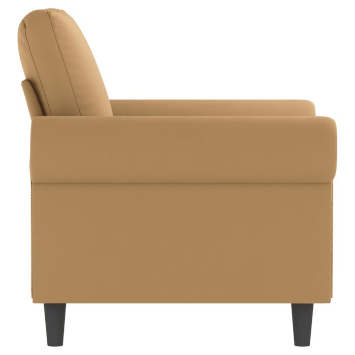 Fauteuil Marron 60 cm Velours – Image 2