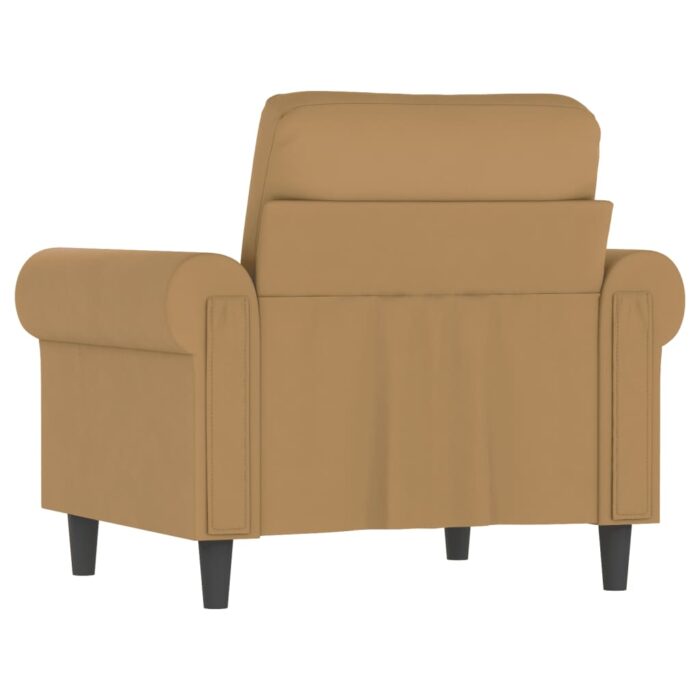 Fauteuil Marron 60 cm Velours – Image 3