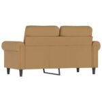 Canapé à 2 places Marron 120 cm Velours – Image 3