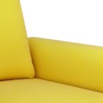 Canapé à 2 places Jaune 140 cm Velours – Image 4