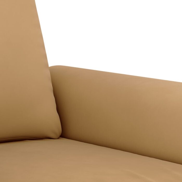 Canapé à 2 places Marron 140 cm Velours – Image 4
