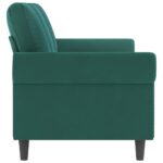 Canapé à 3 places Vert foncé 180 cm Velours – Image 2