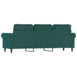 Canapé à 3 places Vert foncé 180 cm Velours – Image 3