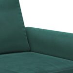 Canapé à 3 places Vert foncé 180 cm Velours – Image 4