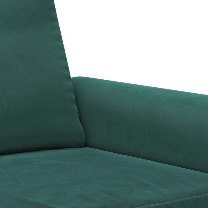 Canapé à 3 places Vert foncé 180 cm Velours – Image 4