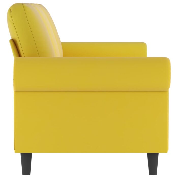 Canapé à 3 places Jaune 180 cm Velours – Image 2
