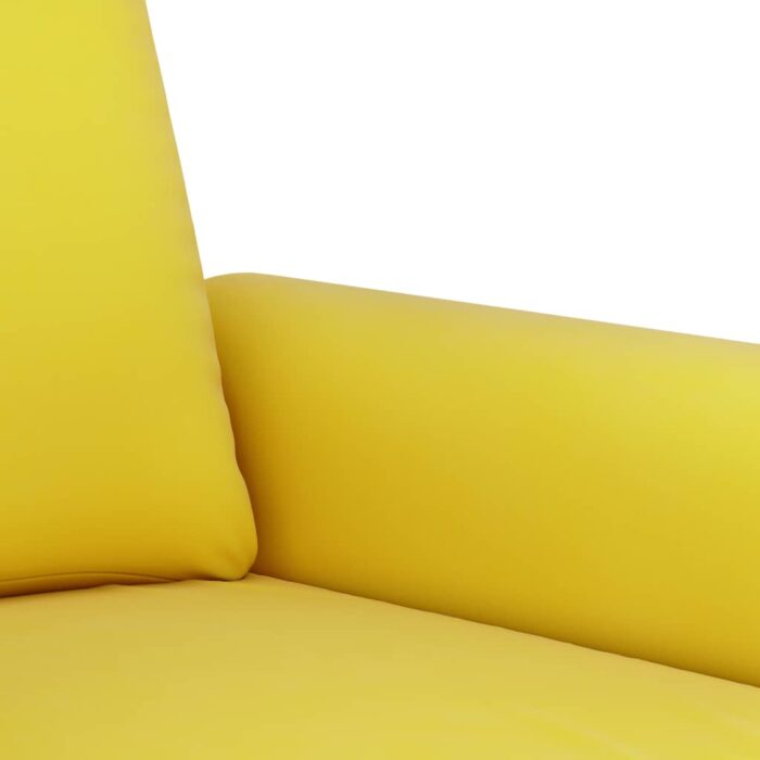 Canapé à 3 places Jaune 180 cm Velours – Image 4