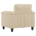 Chaise de canapé crème 60 cm tissu microfibre – Image 3
