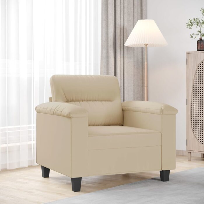 Chaise de canapé crème 60 cm tissu microfibre – Image 1