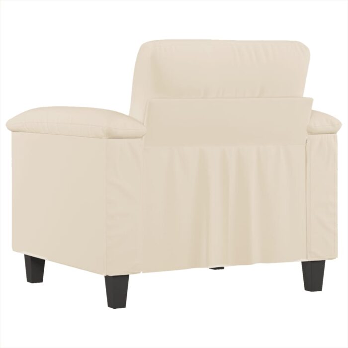 Chaise de canapé beige 60 cm tissu microfibre – Image 3