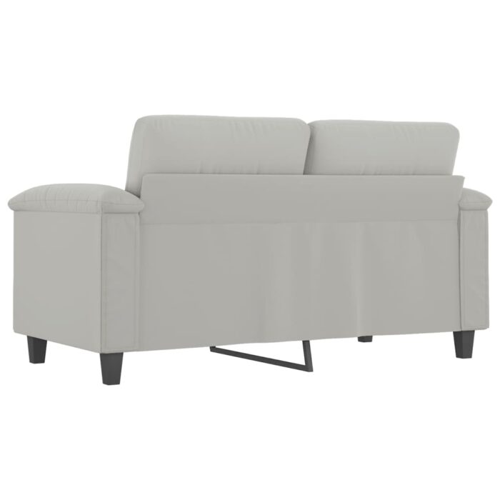 Canapé à 2 places Gris clair 120 cm Tissu microfibre – Image 3