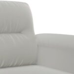 Canapé à 2 places Gris clair 120 cm Tissu microfibre – Image 4