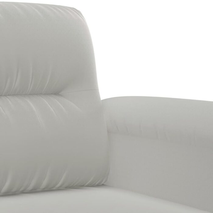 Canapé à 2 places Gris clair 120 cm Tissu microfibre – Image 4