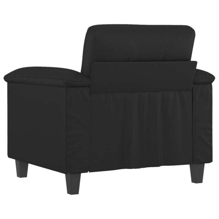 Fauteuil Noir 60 cm Similicuir – Image 3