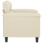 Fauteuil Crème 60 cm Similicuir – Image 2