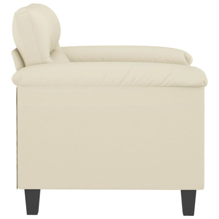 Fauteuil Crème 60 cm Similicuir – Image 2