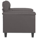 Fauteuil Gris 60 cm Similicuir – Image 2