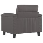 Fauteuil Gris 60 cm Similicuir – Image 3