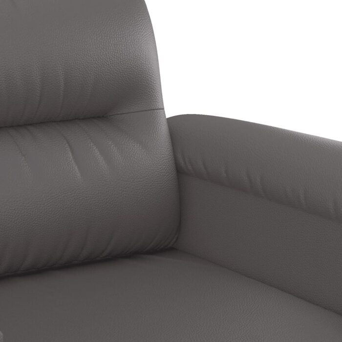 Fauteuil Gris 60 cm Similicuir – Image 4