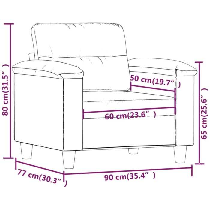 Fauteuil Gris 60 cm Similicuir – Image 6
